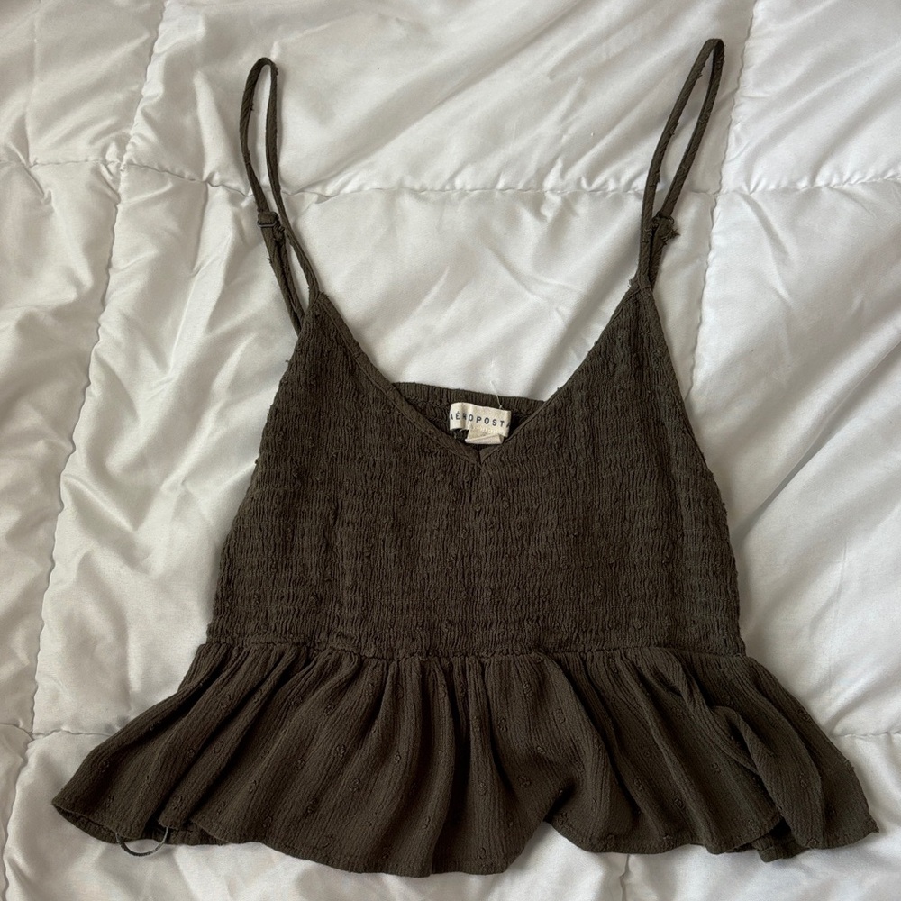 Aeropostal Army Green Mini Top